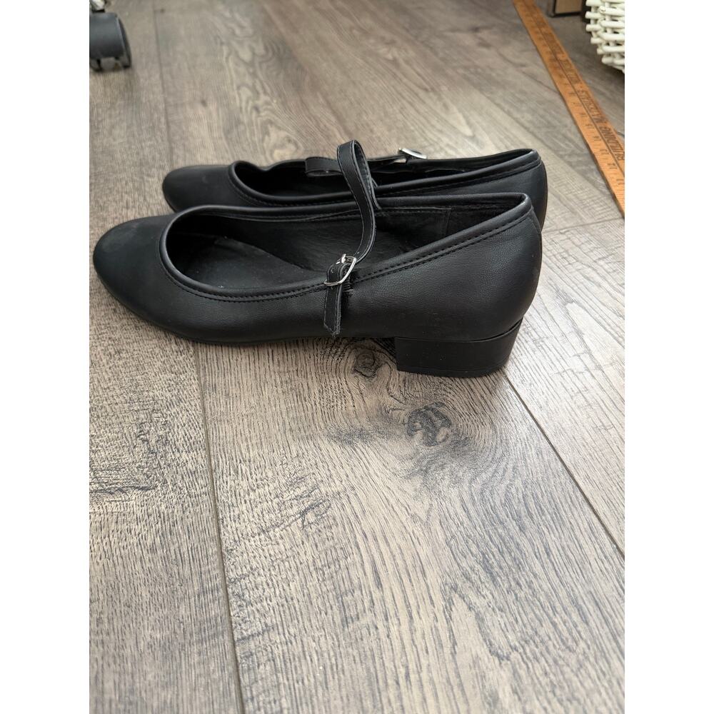 DV Dolce Vita Dollie Ballet Flat Size 7.5 Black Lather Round Toe Mary Jane Shoes - Picture 5 of 8